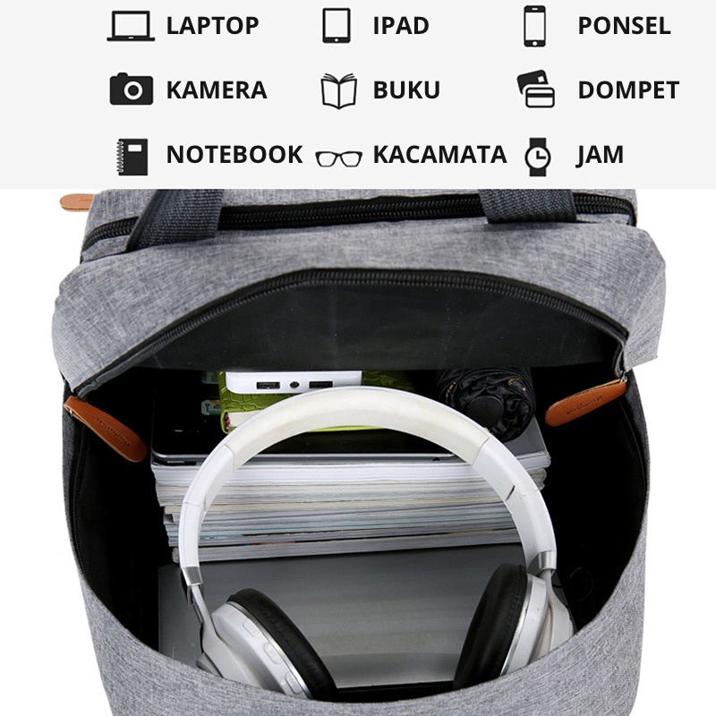 Mainland Tas Pria Ransel Backpack Trendy Gaya Kasual Tas Punggung TR808