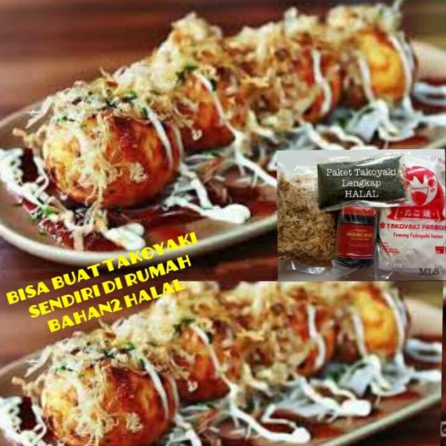 Tepung takoyaki premix instant 500gr dnfood titiandfood takoyaki flour halal bahan okonomiyaki murah