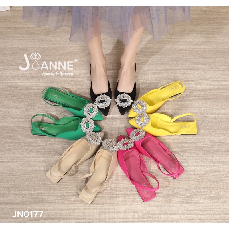 [ORIGINAL] JOANNE Sparkly Slingback Flats Shoes Sepatu Wanita #JN0177