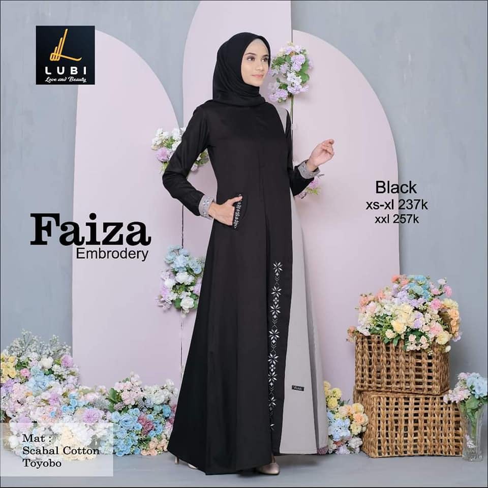 GAMIS FAIZA BY LUBI HITAM