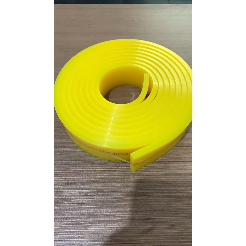 KARET RAKEL SABLON KUNING PAPAK PLASTISOL 50MMX9MM PER CM