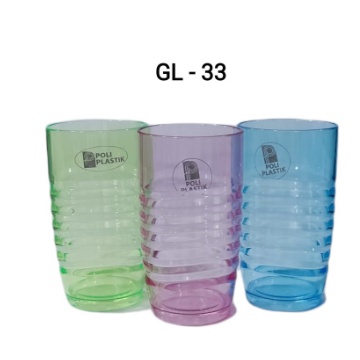 Gelas Alur Warna Gl-33 Murah