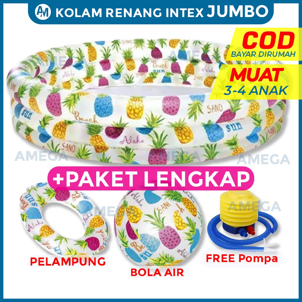 Jual Paket Kolam Renang Anak INTEX 59469 Jumbo Muat 3-4 Anak Murah ...