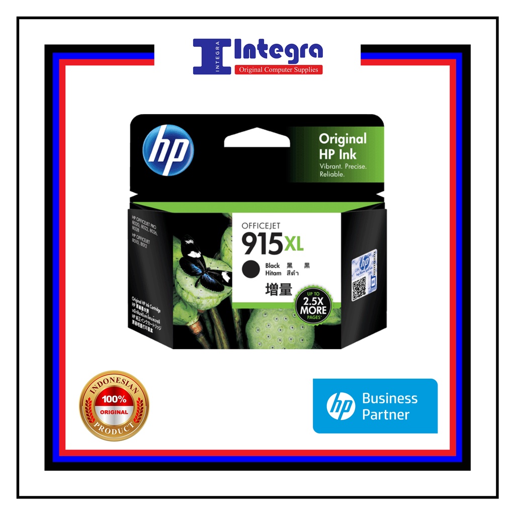 Tinta HP 915 XL Black Original Cartridge - 3YM22AA