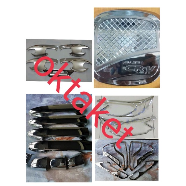 paket lengkap Grand CRV 2012-2014 garnish depan belakang outer handle tank cover chrome 5pcs