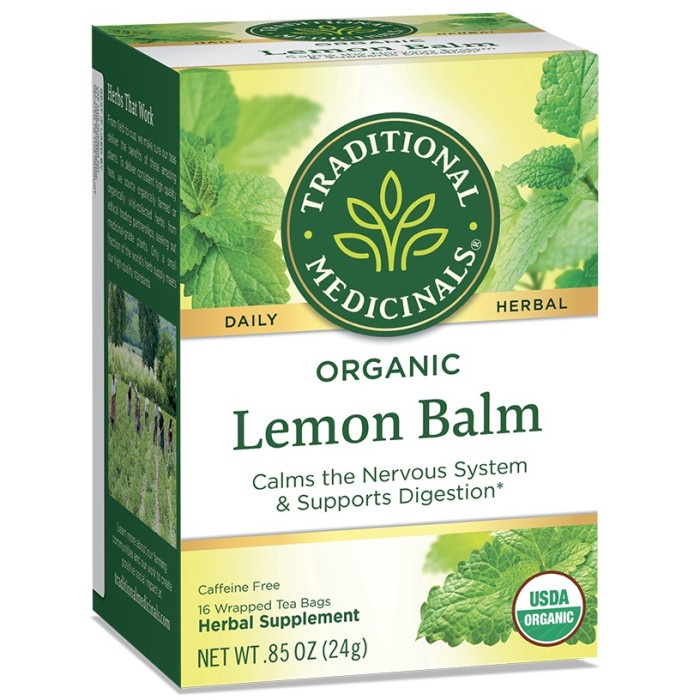 

Traditional Medicinals, Herbal Teas, Organic Lemon Balm, Naturally Caf (BERKUALITAS)