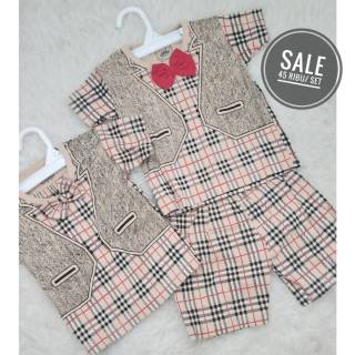 Setelan Baju anak cowok Dasi Kaos Celana pendek murah Setelan Baju anak cowok Dasi Kaos Celana pendek murah