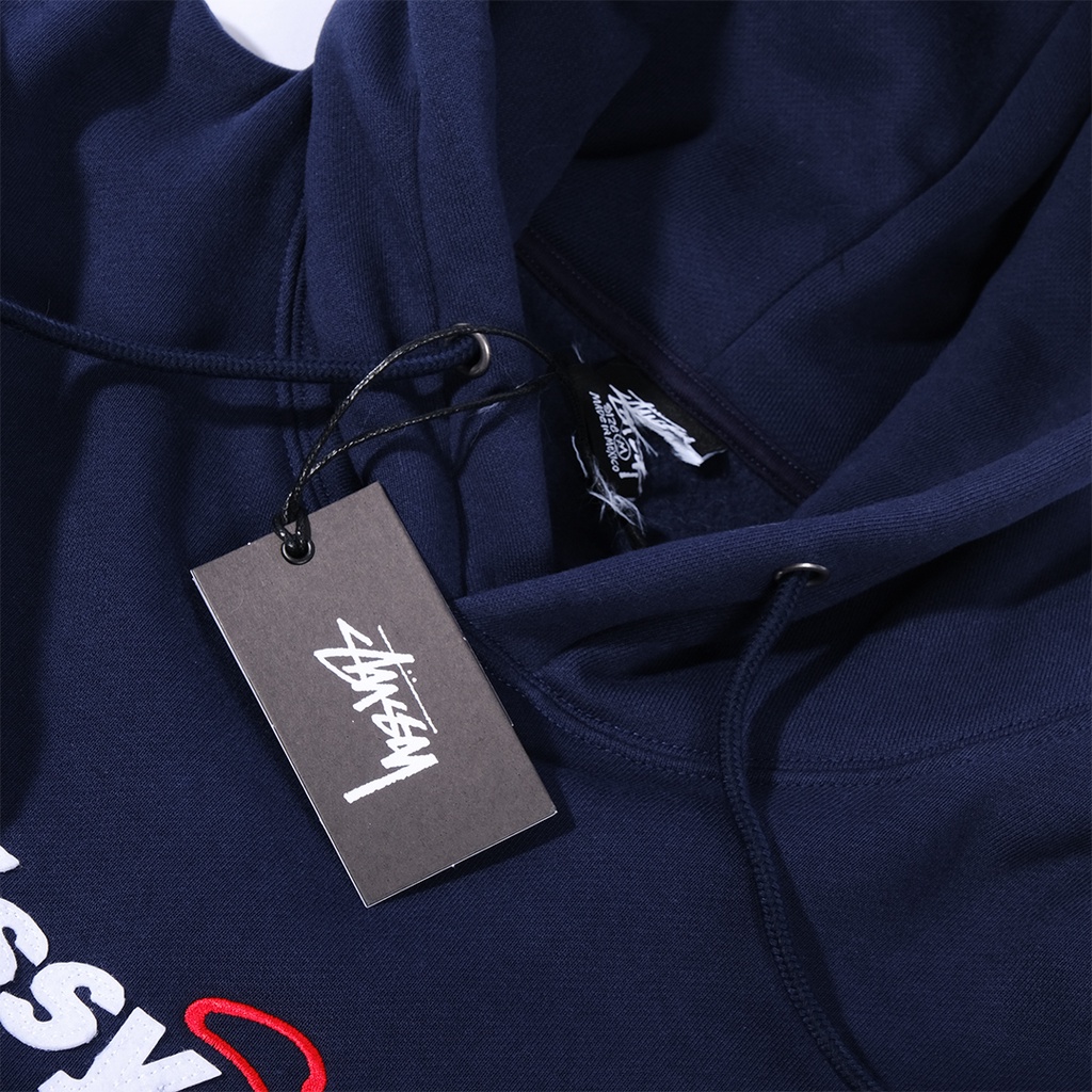 Stussy Sport Embroidered Hoodie Navy