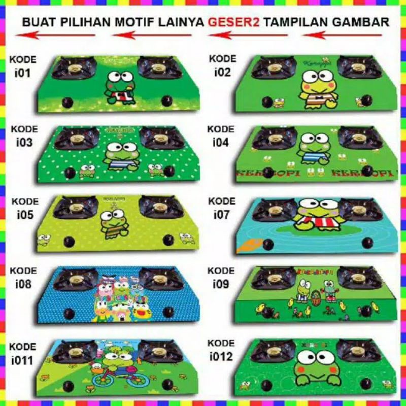 sticker kompor 2 tungku/dua mata