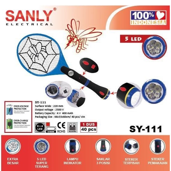 Dijual Raket Nyamuk Sanly 111 Murah