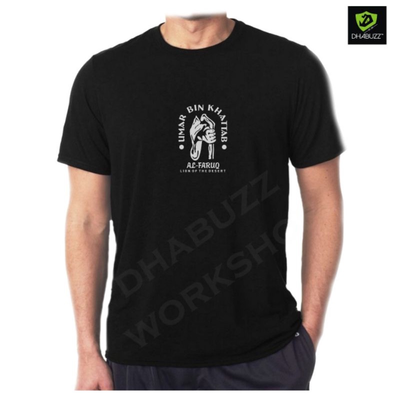 Dhabuzz art t-shirt prophet black edition umar bin khatab