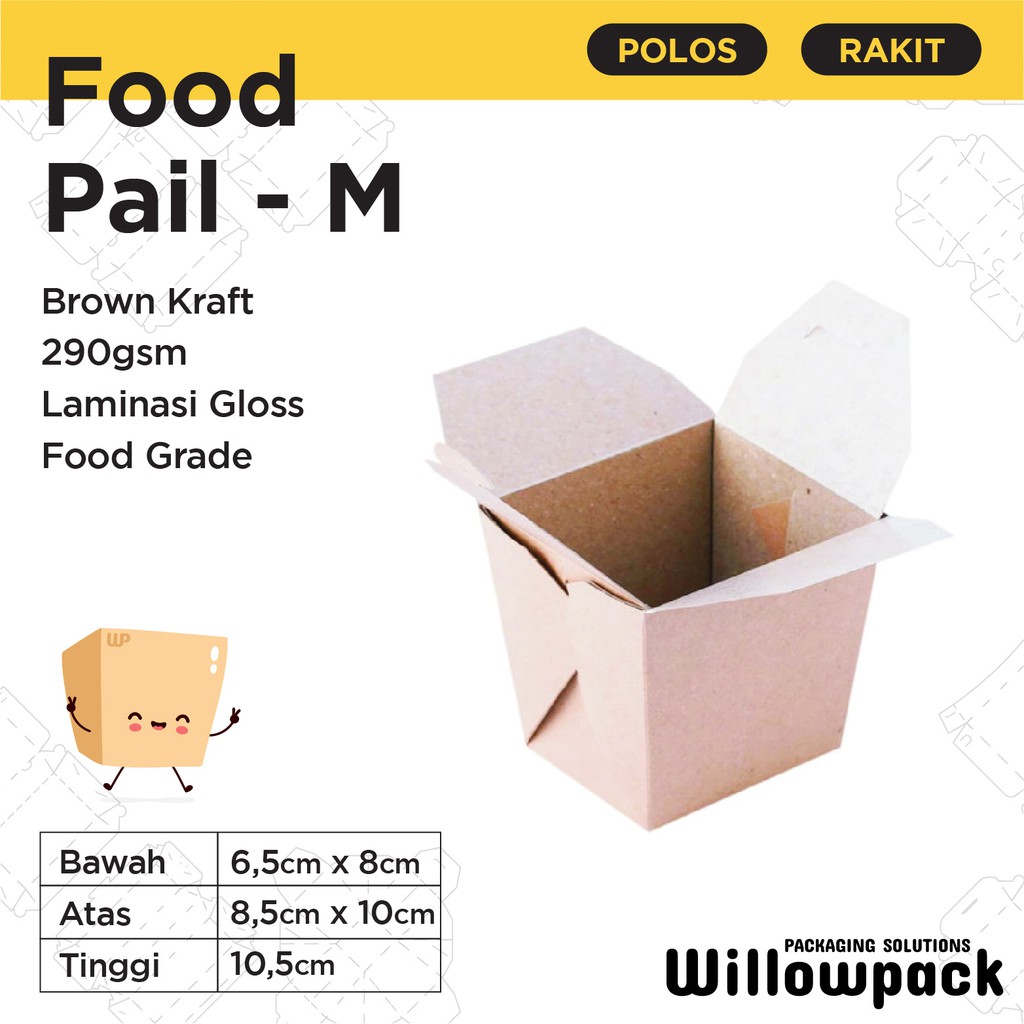 Jual Food Pail M Medium X X Kraft Box Laminasi Rice Box Dus Nasi Shopee Indonesia