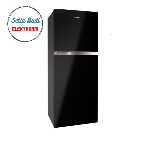 KULKAS 2 PINTU KACA POLYTRON 260 LITER PRW 29MNX / 29 MNX / 29MN HITAM