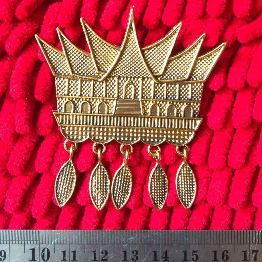G4200 Bros etnic rumah gadang warna gold bakar dan silver bakar aksesoris kebaya aksesoris wedding
