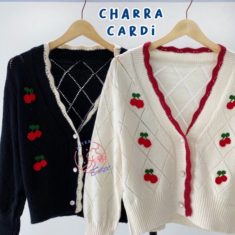 alter.cloth - CHARRA CARDI | Atasan Korea Kardigan Wanita Knit Rajut Import Cherry