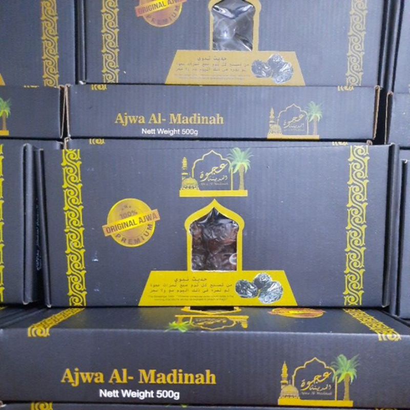 

kurma ajwa almadinah super kemasan dus 500gr exp2025