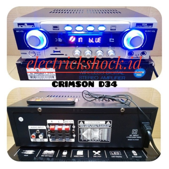 POWER AMPLIFIER CRIMSON D34 ORIGINAL BLUETOOTH