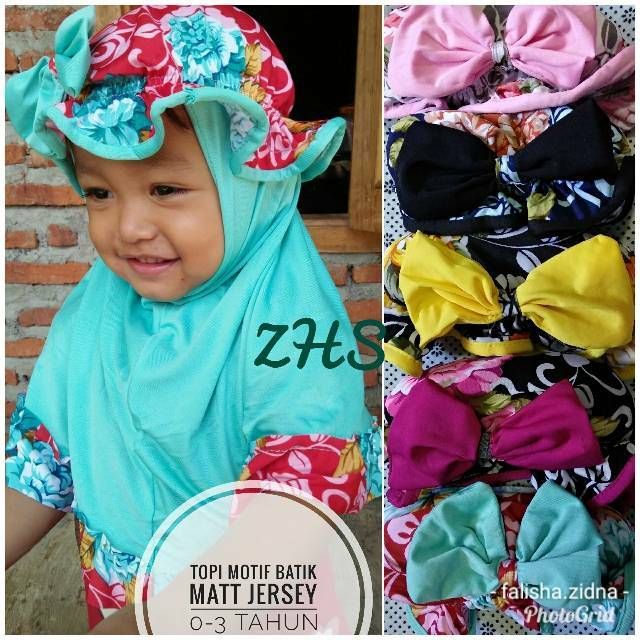 Hijab Bayi Lucu/ JilbabTOPI BATIK ZAHRA