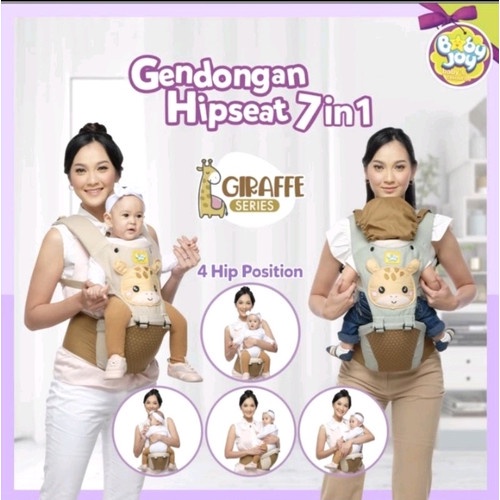 Makassar ! Gendongan Hipseat Baby Joy 7 in 1 Giraffe Series BJG 3047