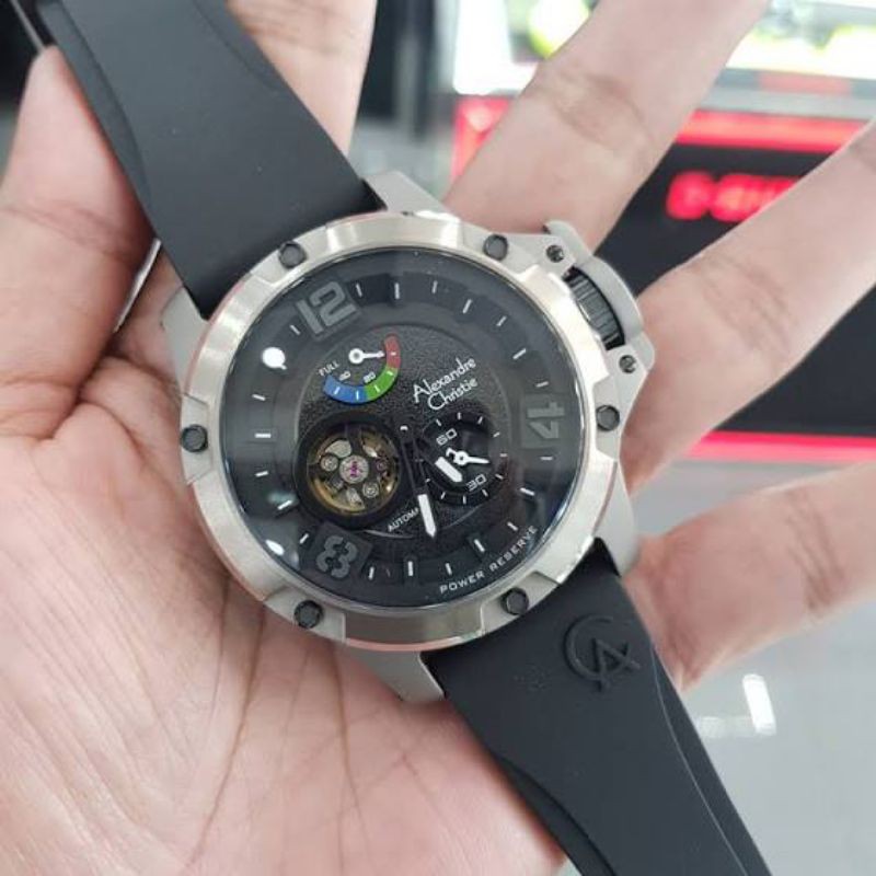 Jam Tangan Pria Alexandre Christie Ac 6295 Titanium Automatic Limited - Hitam