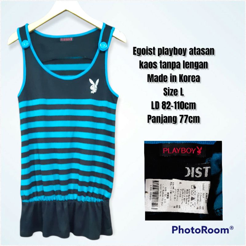 Egoist playboy atasan kaos wanita tanpa lengan