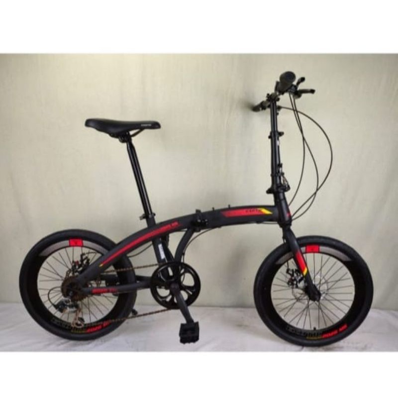 Sepeda Lipat EXOTIC 20" tipe 2026 MT 6.0 DISC (VT) 7speed (ready merah,kuning,orange)