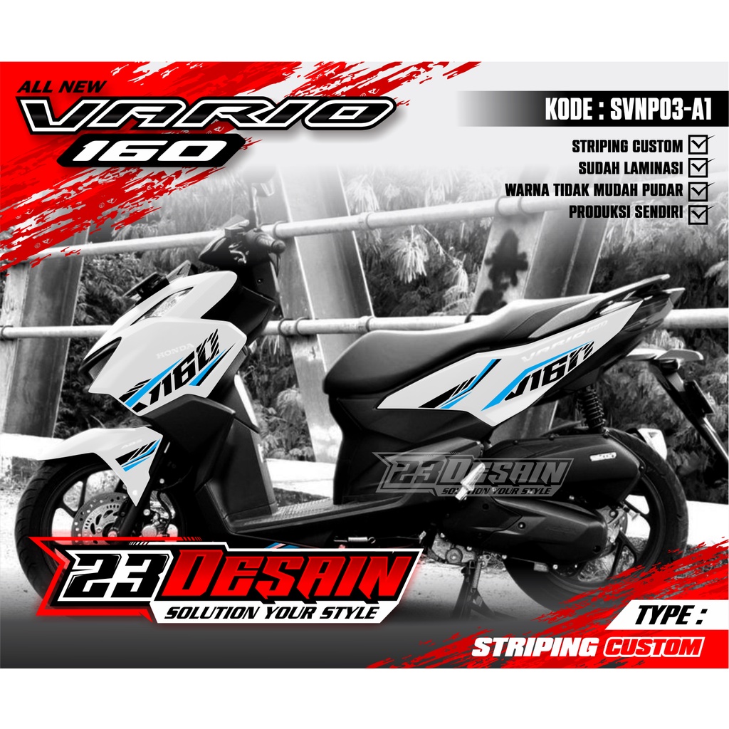 Striping Vario 160 Stiker vario 160 Cutting Sticker Vario 160 2022 - Aksesoris Motor Stiker Honda Va