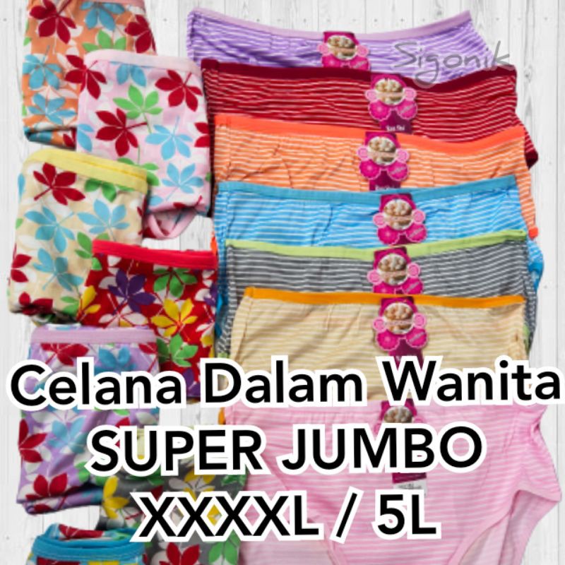 CD Celana Dalam Wanita Dewasa Perempuan cewek SUPER JUMBO Run Sha XXXXL (5L) Big Size