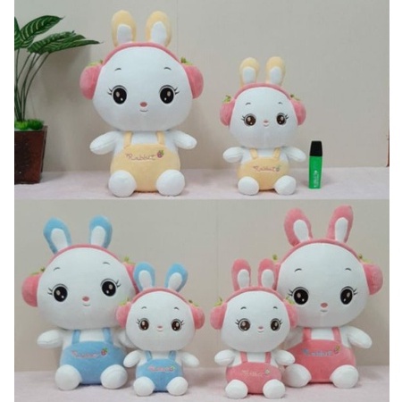 Boneka Kelinci Earphone Size 12&quot;/40cm/boneka rabbit/boneka lucu/kado ultah