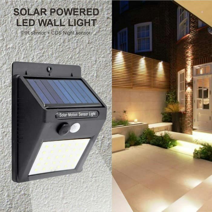 Lampu Solar Powered LED Wall Light / Lampu Sensor Matahari  20 LED Wall Light / Lampu Tenaga Surya