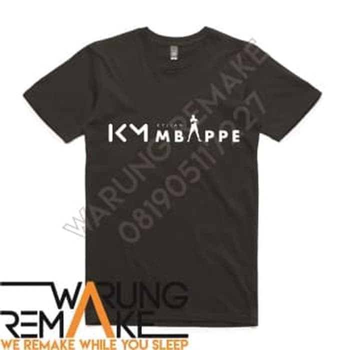 T2887 Kaos Promo Baju Combed 30S Distro Kylian Mbappe Logo PSG Jersey
