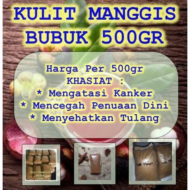 

Kulit Manggis Bubuk Serbuk Asli Murni 500gr | Mencegah Resiko Kanker