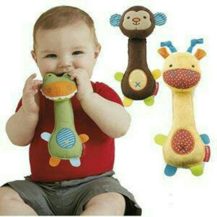 Rattle Stick Bayi 4 Motif - Mainan Bayi