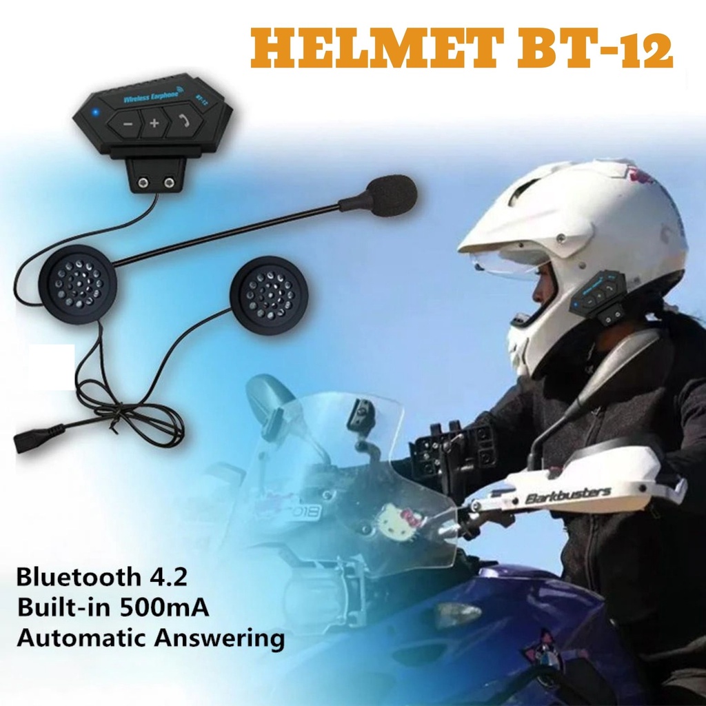 Headset Helm Bluetooth Headphone Helm Bluetooth Headset Helmet Headset Bluetooth Helm Motor-5