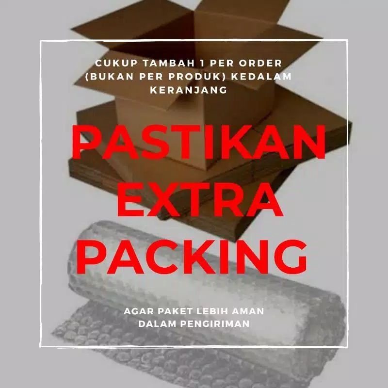 

EXTRA Packing tambahan bubblewrap / karton untuk order aman barang kaca anti pecah