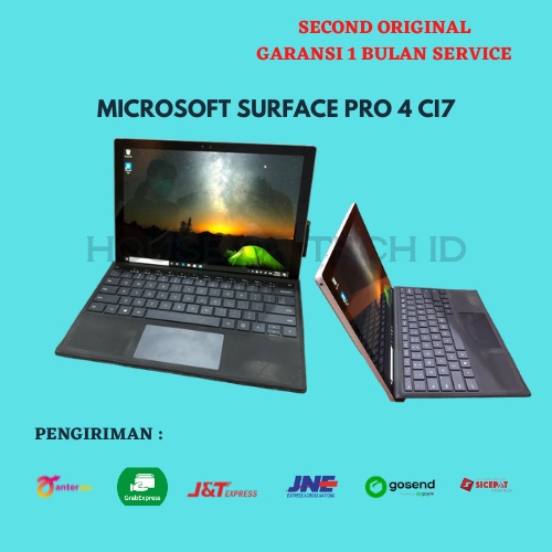 LAPTOP 2 IN 1 MICROSOFT SURFACE PRO 4 - CI7 6650U 2.21GHz RAM 8GB SSD 256GB- SECOND BERGARANSI - NO 