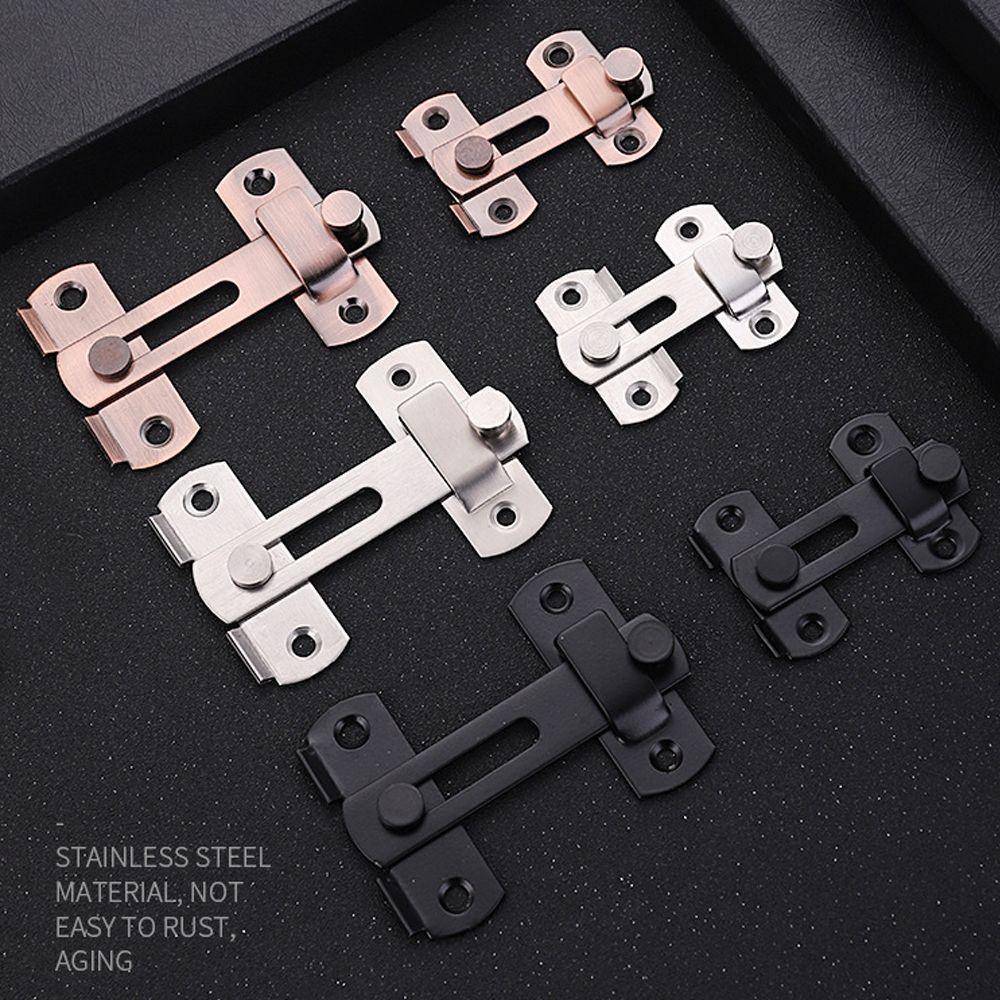 Nanas Pengait Engsel Sekrup Hardware Stainless Steel Silent Gate Buckle Pengaman Kabinet Catches