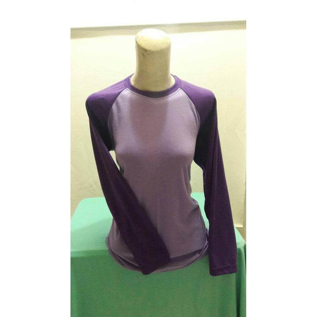 Barang Berkualitas raglan panjang ungu muda mixs ungu tua pria /wanita murah - Ungu, L DISKON