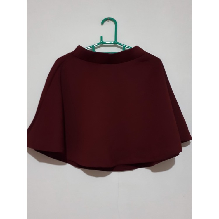 Rok Wanita Trendy Merah Maroon