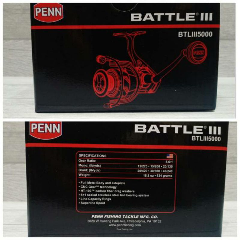 REEL PANCING PENN BATTLE III 4000/5000/6000... FULL METAL BODY