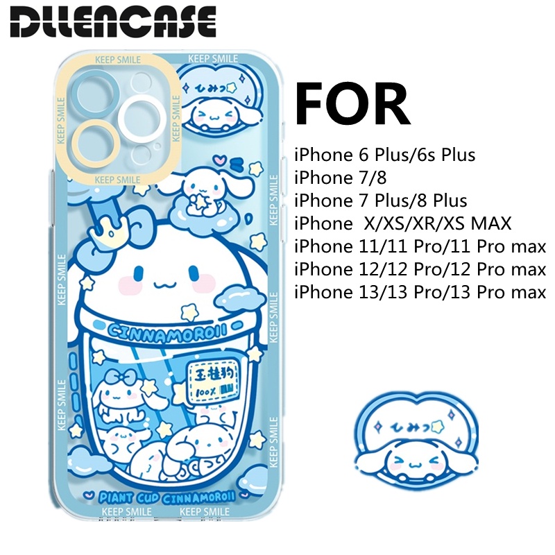 Dllencase Casing Soft Case TPU Motif Kartun Untuk For iPhone 14 13 Pro Max / 6 + / 6s + / 7 / 7 + / 8 / 8 + / X / XS / XR / XS Max / 11 / 12 / 13 / Pro / 250 Pro Max