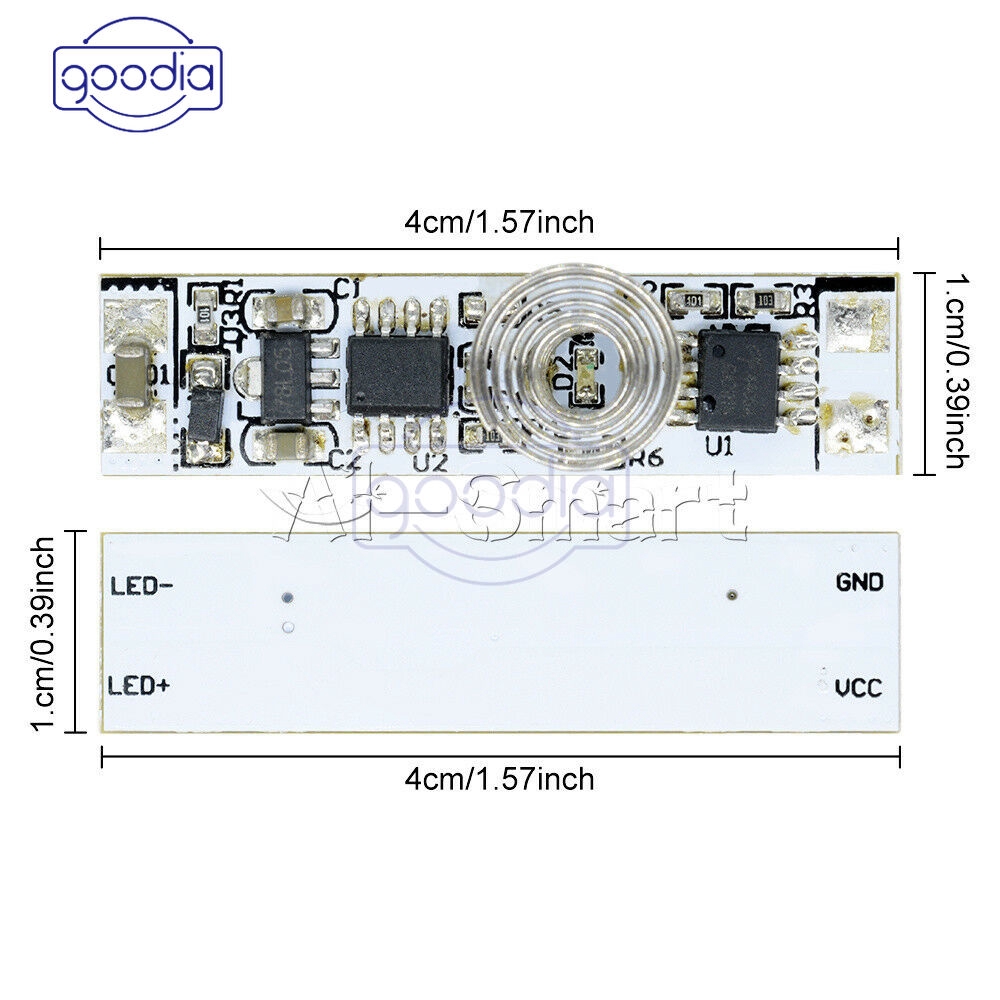 ✈【Fast/COD】✈ 1Pc 3A 9V-24V 30W Touch Switch Capacitive Sensor Module LED Dimming Control
