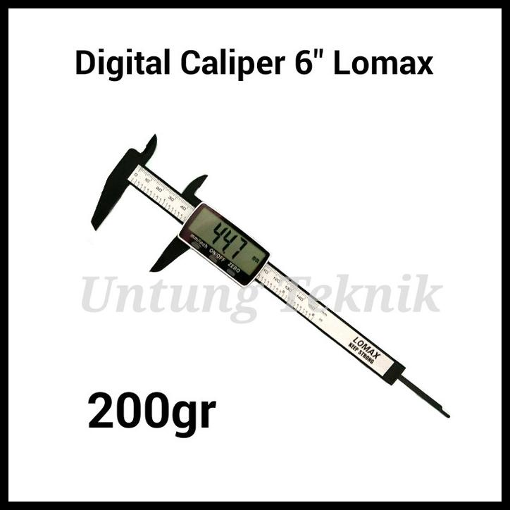 Lomax Digital Caliper 6" - Jangka Sorong Alat Ukur Sketmat Digital