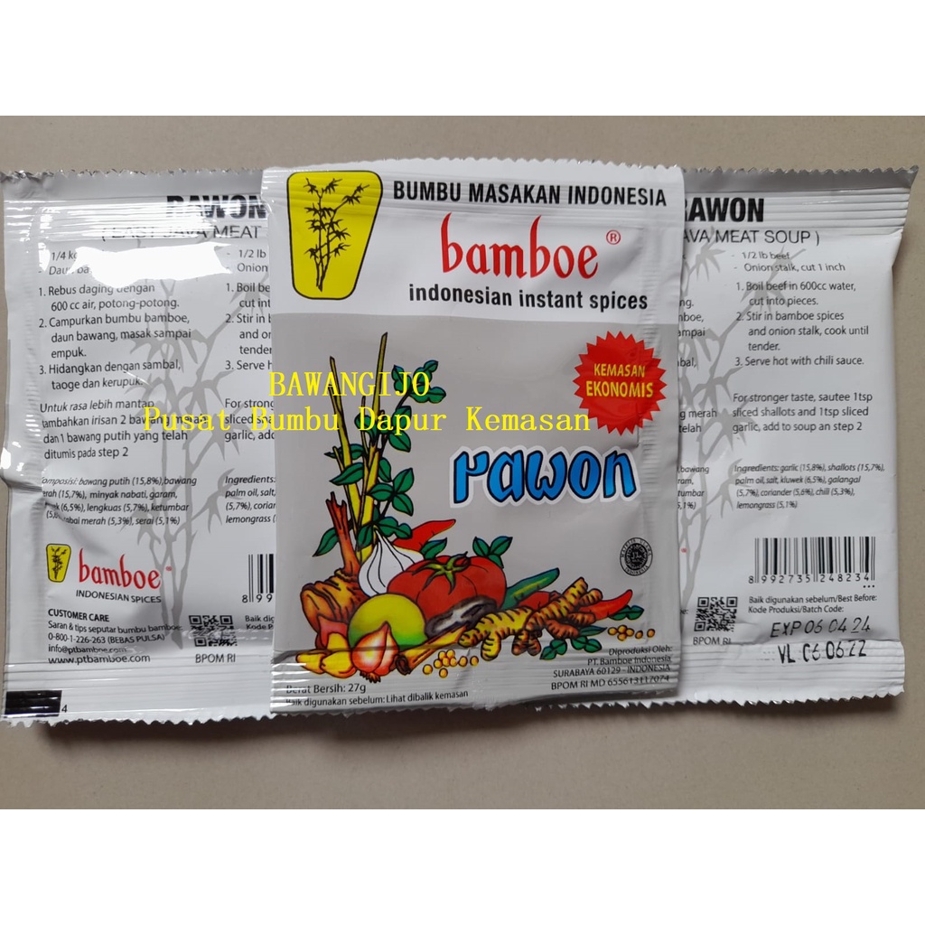 

Bumbu Masak Instant Bamboe Mini RAWON 27gr