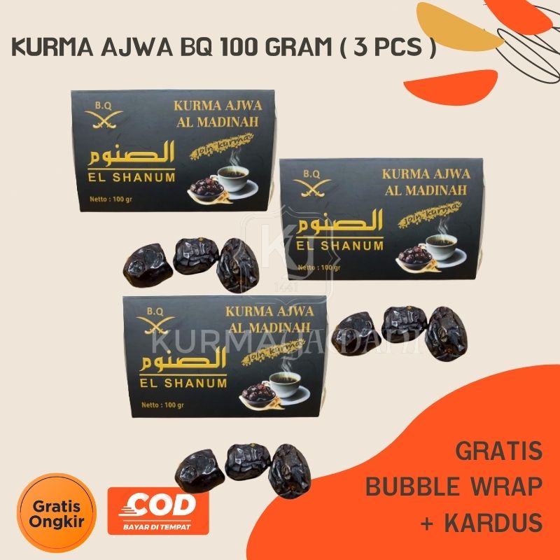 

( COD ) Kurma Ajwa BQ 100 Gram ( 3 Box ) / Kurma Ajwa Madina / Kurma Nabi Asli / Kurma Ajwa Medina / Oleh Oleh Haji Dan Umroh