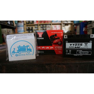 Aki Motor Yamaha Jupiter MX YTZ5S Yuasa Accu Kering Ori Aki Motor Yamaha Jupiter MX YTZ5S Yuasa Accu Kering Ori