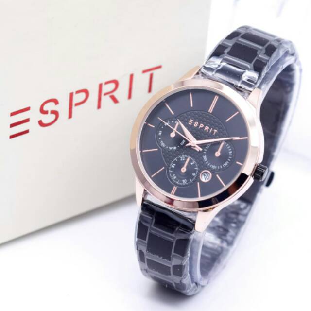 Jam Tangan Wanita Esprit Chrono Off Body RoseHitam