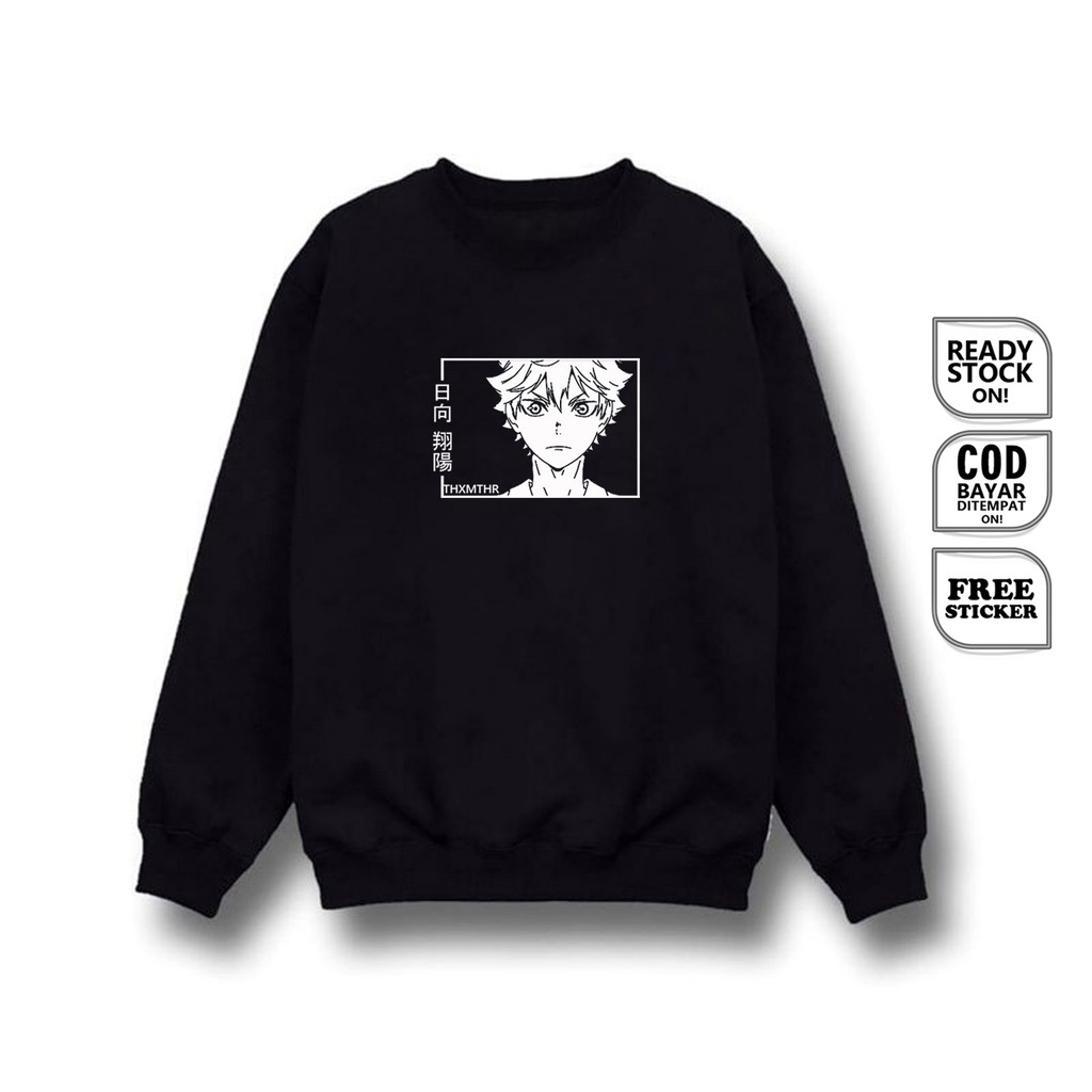 SWEATER CREWNECK SHOYO HINATA HAIKYU!! SHOUYOU YUKITAKA IZUMI BAJU JEPANG ANIME MANGA JAPAN SIGN