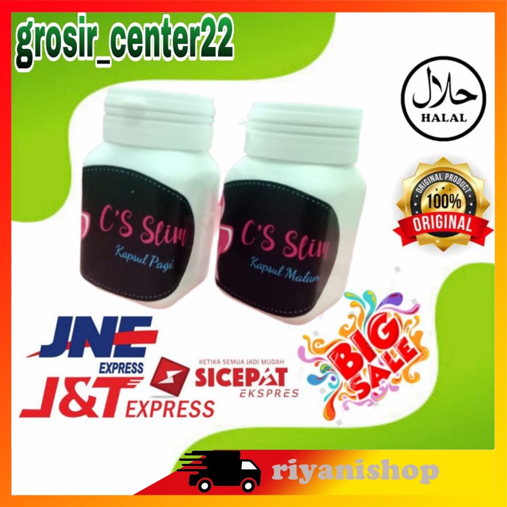 Perlangsing Ampuh CS SLIM Original Penurun Berat Badan (Paket Siang + Malam) - Obat Cs Slim Asli