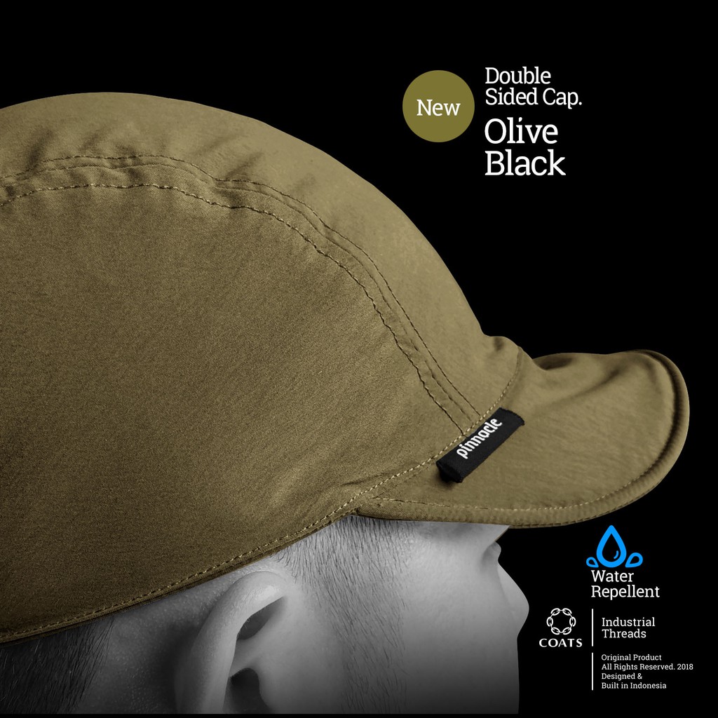 FLY CAP 4P Olive - Black , Pinnacle Topi